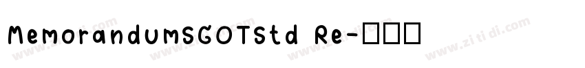 MemorandumSGOTStd Re字体转换